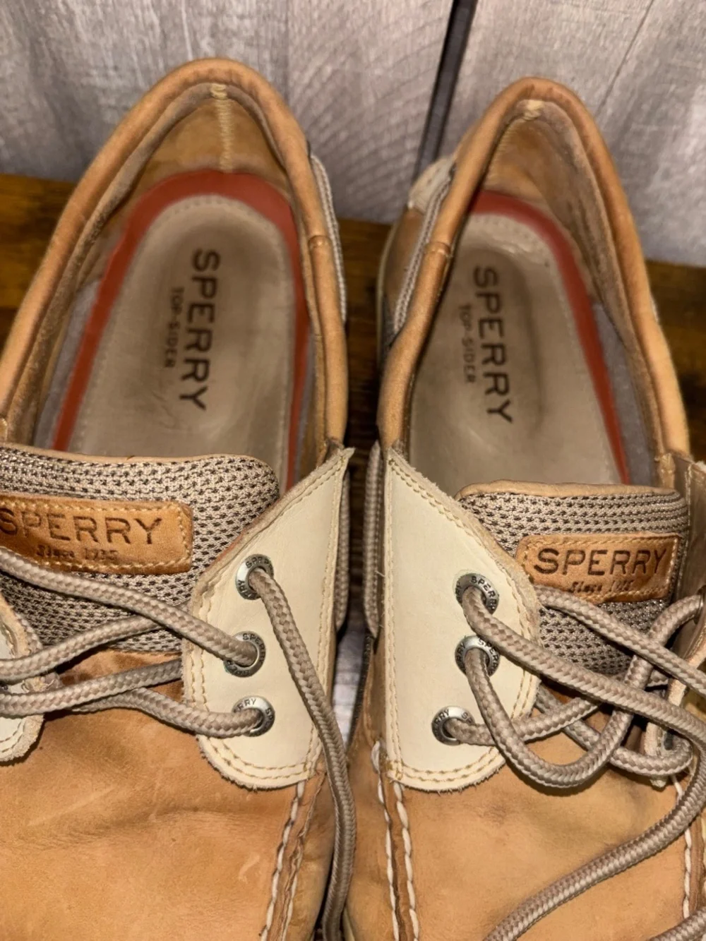 Men's Sperry Billfish Boat Shoes Like New Tan Leather 12 XW